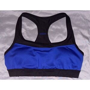 Tek Gear Blue & Black Medium Impact‎ Sports Bra, Small